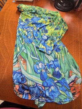 Womana Vibrant Blue & Green Floral Cover Up